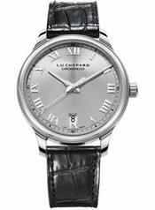 Chopard L.U.C. 1937 Classic Automatic Silver Dial Black Leather Men's Watch 168544-3002