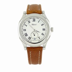 Chopard L.U.C Silver Dial Brown Leather Men's Watch 168413