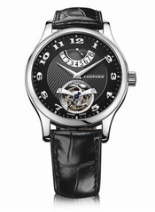 Chopard L.U.C. Tourbillon Automatic Black Dial 18 kt White Gold Men's Watch 161906-1001