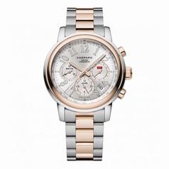 Chopard Mille Miglia Chronograph Silver Dial 18 Carat Rose Gold Automatic Men's Watch 158511-6001