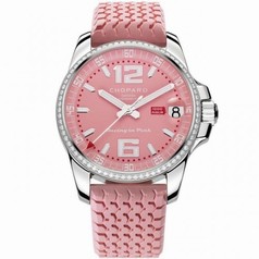 Chopard Mille Miglia Gran Turismo XL Pink Dial Pink Rubber Ladies Watch 178997-3001