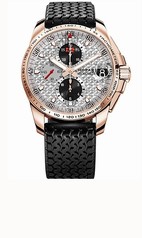 Chopard Mille Miglia GT XL Silver Dial Chronograph Rose Gold Rubber Men's Watch 161268-5007