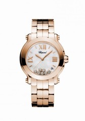 Chopard Mother Of Pearl Dial 18kt Rose Gold Floating Diamonds Ladies Watch 277472-5002