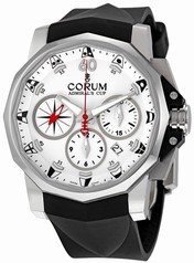 Corum Admirals Cup White Dial Chronograph Men's Watch 75367120F371AA52