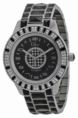 Dior Christal Automatic Diamond Black Dial Ladies Watch CD115511M001