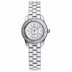 Dior Christal Diamond White Dial Ladies Watch 113118M001