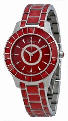 Dior Christal Red Dial Red Ceramic Ladies Watch CD143111M001