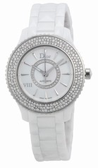 Dior VIII Automatic Diamond White Ceramic Ladies Watch CD1235E5C001