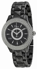 Dior VIII Black Dial Ceramic Ladies Watch CD1245E2C001