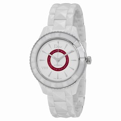 Dior VIII White Dial Ceramic Ladies Watch CD1245E8C001