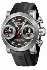 Graham Swordfish Black Dial Black Rubber Men's Watch 2SWBS.B29R