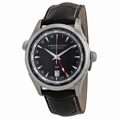 Hamilton Jazzmaster GMT Automatic Black Dial Leather Men's Watch H32695731