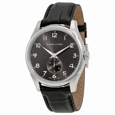 Hamilton Jazzmaster Grey Dial Black Leather Strap Watch H38411783