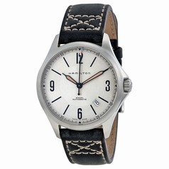Hamilton Khaki Aviation Silver Dial Black Leather Men's Watch H76565725