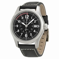 Hamilton Khaki Field Automatic Black Dial Black Leather Men's Watch H70595733