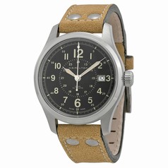 Hamilton Khaki Field Automatic Black Dial Brown Leather Men's Watch H70595593