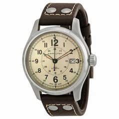 Hamilton Khaki Field Automatic Old Paper Dial Brown Leather Men's Watch H70595523