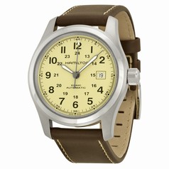 Hamilton Khaki Field Beige Dial Brown Leather Automatic Men's Watch H70555523