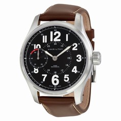 Hamilton Khaki Field Mechanical Black Dial Brown Leather Men's Watch H69619533