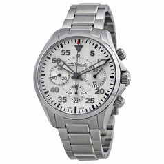 Hamilton Khaki Pilot Automatic Chronograph Silver Dial Stainless Steel Men's Watch H64666155