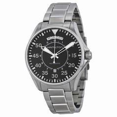 Hamilton Pilot Day Date Automatic Black Dial Stainless Steel Men's Watch H64615135
