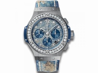 Hublot Big Bang Jeans Blue Diamond Dial Chronograph Limited Edition Men's Watch 341.SL.2770.NR.1204.JEANS