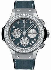 Hublot Big Bang Jeans Chronograph Diamond Bezel Automatic Ladies Watch 341SX2710NR1104JE