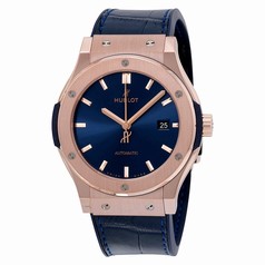 Hublot Classic Fusion Blue Sunray Dial 18k Rose Gold Automatic Men's Watch 542.OX.7180.LR