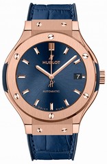 Hublot Classic Fusion Blue Sunray Dial 18k Rose Gold Automatic Men's Watch 565.OX.7180.LR