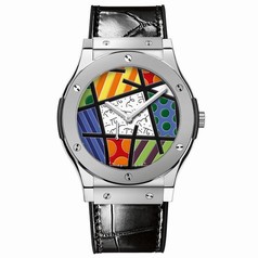 Hublot Classic Fusion Enamel Britto Multi Color Dial Platinum Limited Edition Men's Watch 515.TS.0910.LR