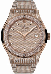 Hublot Classic Fusion Rose Gold Diamond Pave Dial Men's Watch 542.OX.9010.OX.3704