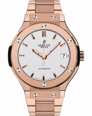 Hublot Classic Fusion Silver Dial 18 Carat Rose Gold Band and Case Automatic Men's Watch 565.OX.2610.OX