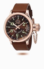 Invicta Russian Diver GMT Brown Dial Brown Leather Men's Watch 7107