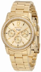 Invicta Angel Multi-Function Champagne Dial Gold-plated Ladies Watch 11770