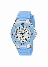 Invicta Angel Multi-Function White Dial Light Blue Silicone Ladies Watch 18795