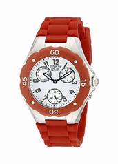Invicta Angel Multi-Function White Dial Red Silicone Ladies Watch 18789
