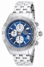 Invicta Aviator Chronograph Blue Dial Stainless Steel Men's Watch 20087