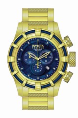 Invicta Bolt Chronograph Blue Dial Gold-plated Men's Watch 19521