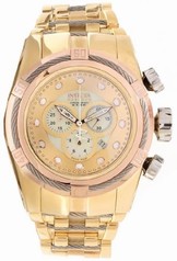Invicta Bolt Chronograph Rose Dial 18kt Rose Gold-plated Men's Watch 12758