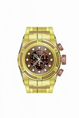 Invicta Bolt Reserve Chronograph Rose Dial Gold Ion-plated Men's Watch 12754