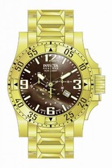 Invicta Excursion Chronograph Brown Dial Yellow Gold-plated Men's Watch 80559