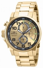 Invicta Force Chronograph Gold and Black Dial Gold Ion-plated Men's Watch 14958