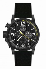 Invicta I-Force Chronograph Black Dial Black Leather Men's Watch 20140