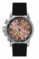 Invicta I-Force Chronograph Rose Dial Black Leather Men's Watch 20134