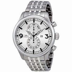 Invicta II Silver Dial Stainless Steel Multifunction Men's Watch 0366
