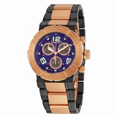 Invicta Men's Reserve Collection Chronograph 18k Rose Gold-Plated and Black Stainless Steel Watch 6765