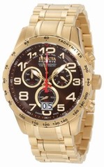 Invicta Military Reserve Chronograph Brown Dial Gold-plated Men's Watch 10742