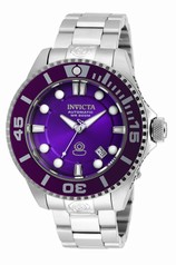 Invicta Pro Diver Automatic Purple Dial Stainless Steel Men's Watch 20175