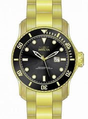 Invicta Pro Diver Black Dial 18kt Gold Ion-plated Men's Watch 15351