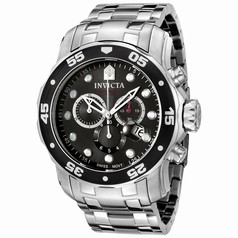 Invicta Pro Diver Black Dial Chronograph Stainless Steel Men's Watch 0069